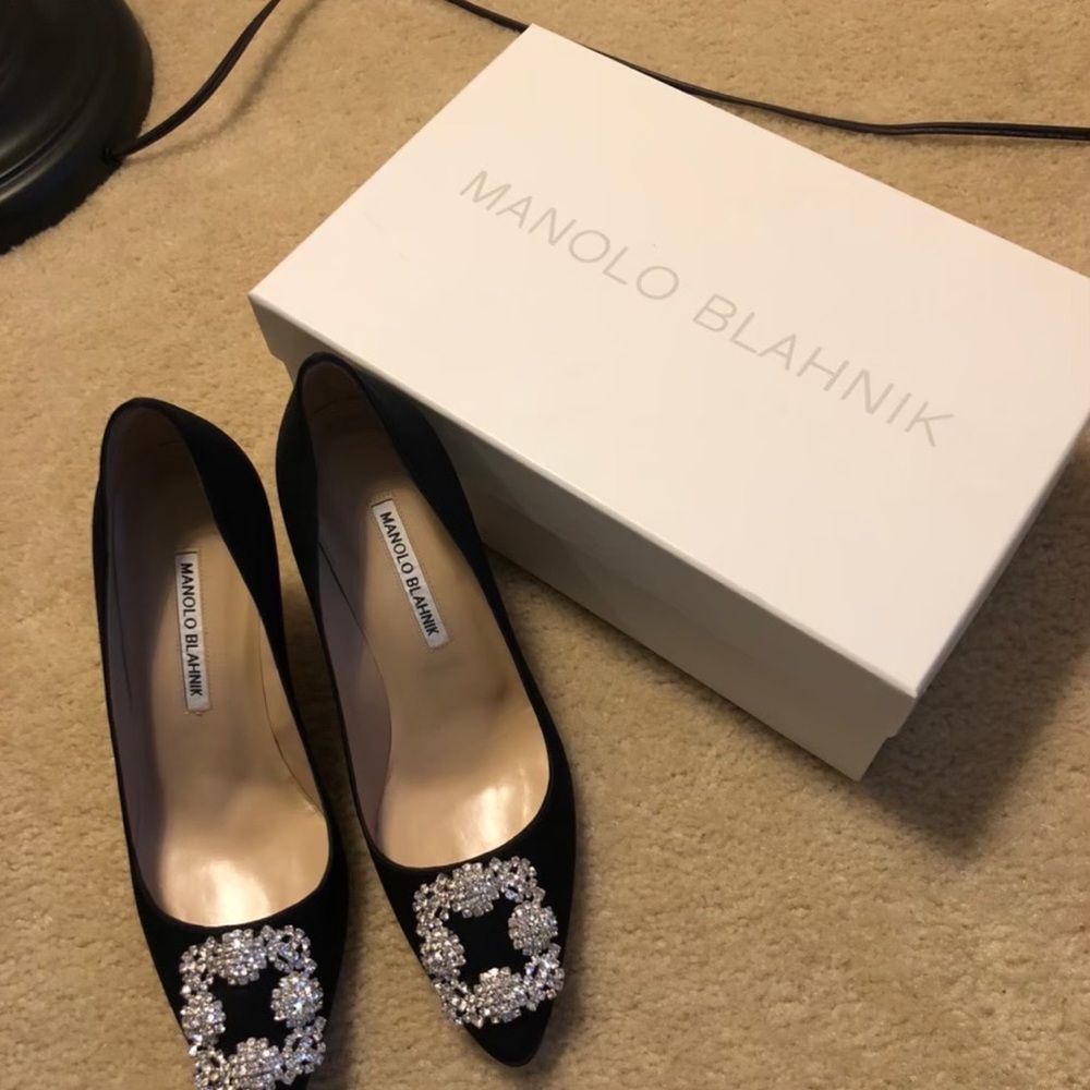 Manolo Blahnik Hangisi Pointed Toe Pump